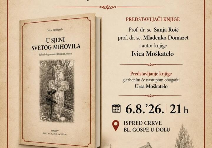 6.8. -  Predstavljanje knjige „U sjeni svetog Mihovila – Sakralni spomenici Dola na Hvaru“ 