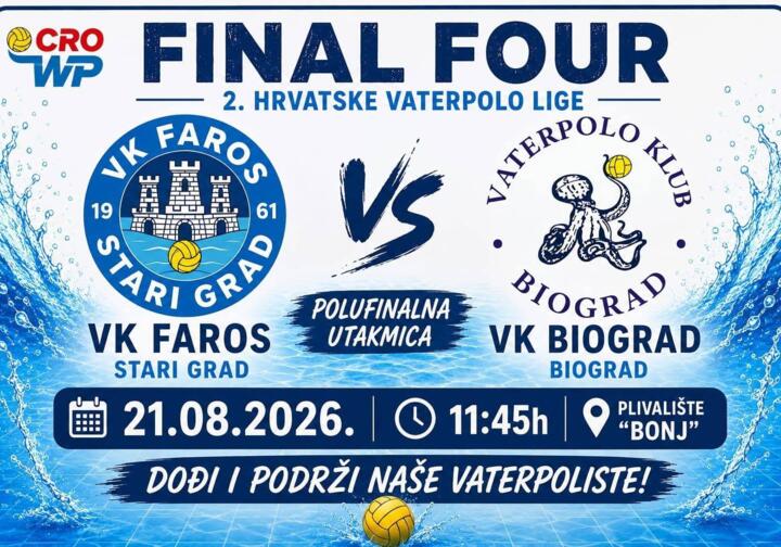 STARI GRAD DOMAĆIN ZAVRŠNICE 2. HRVATSKE VATERPOLO LIGE!